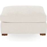 Audrey Ottoman in Dawn Flax Neutral Fabric