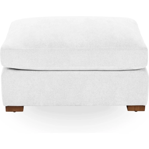 Audrey Ottoman in Dawn Pearl Off White Fabric
