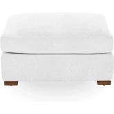 Audrey Ottoman in Dawn Pearl Off White Fabric