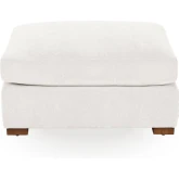 Audrey Ottoman in Elite Ivory Off White Fabric