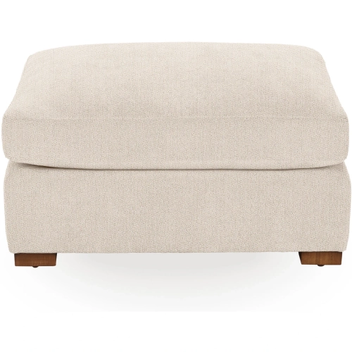 Audrey Ottoman in Rise Beige Off White Fabric