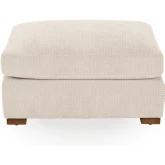 Audrey Ottoman in Rise Beige Off White Fabric