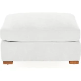 Audrey Ottoman in Rise White Fabric