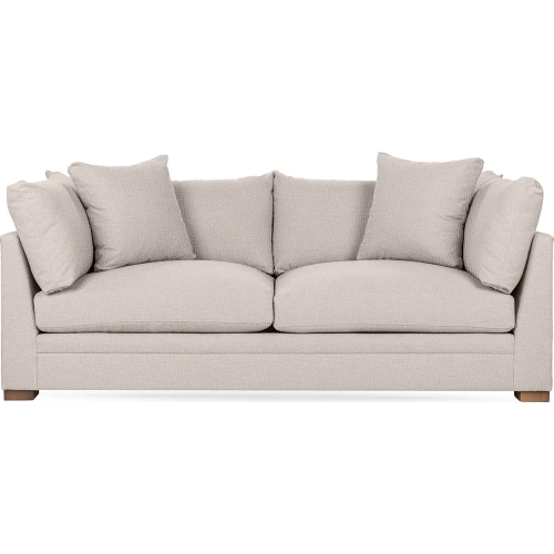 Audrey Sofa in Oat Biege Fabric Off White Fabric