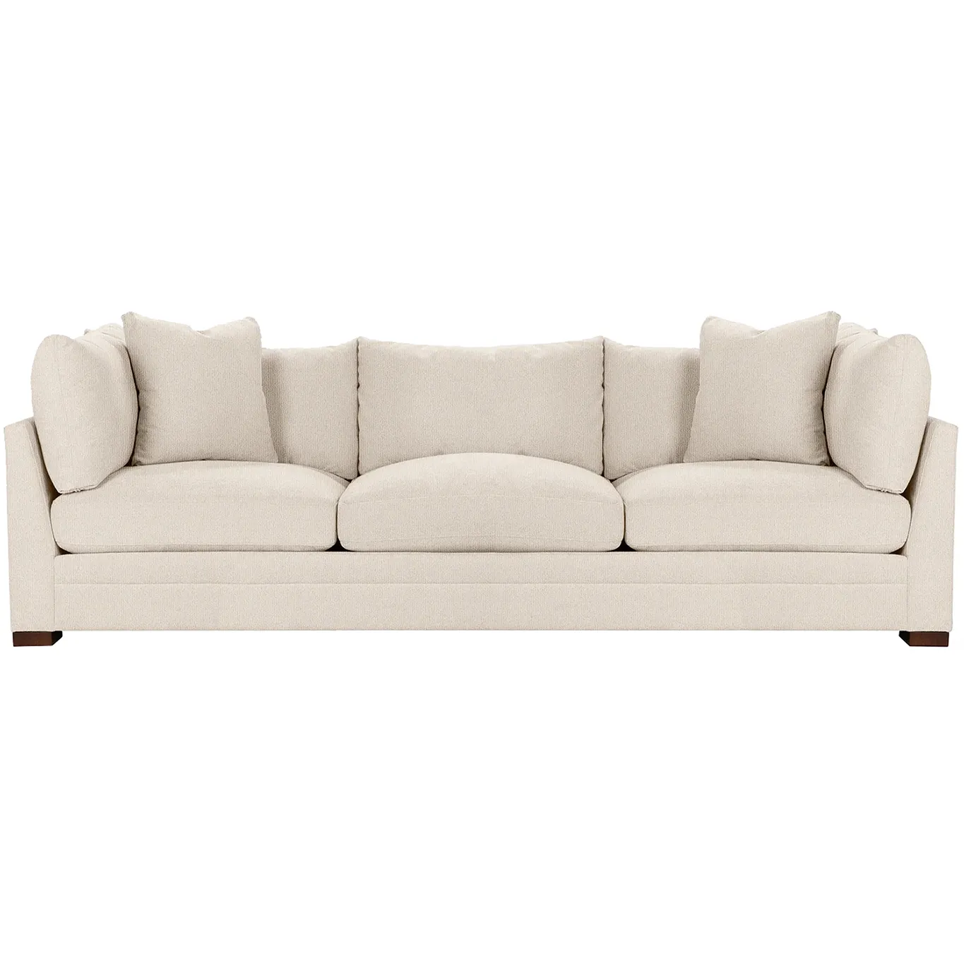 Audrey 120" Sofa in Rise Beige Off White Fabric