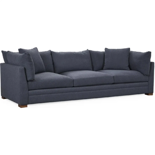 Audrey 120" Sofa in Rise Navy Blue Fabric