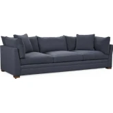 Audrey 120" Sofa in Rise Navy Blue Fabric