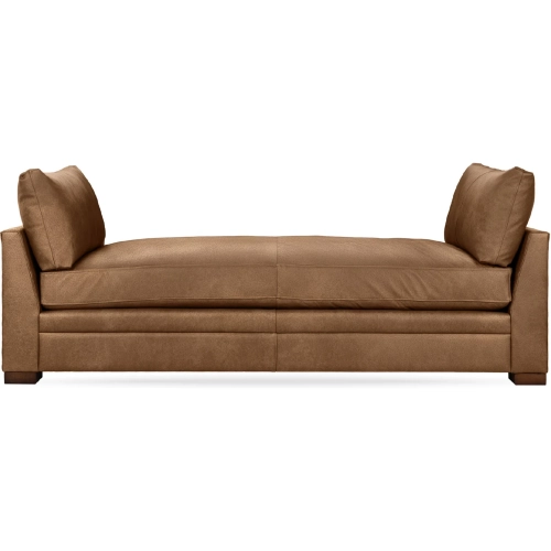 Audrey Twin Daybed in El Paso Sand Brown Top Grain Leather