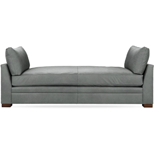 Audrey Twin Daybed in Landscape Frozen Valley Blue Gray Top Grain Leather