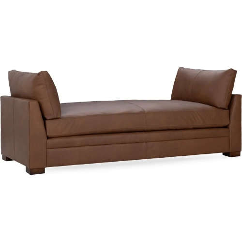 Audrey Daybed in Lush Saddle Brown Top Grain Leather
