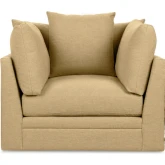 Audrey Swivel Accent Chair in Bliss Beige Neutral Fabric