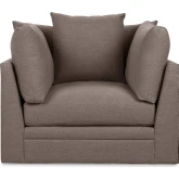 Audrey Swivel Accent Chair in Elite Charcoal Gray Fabric