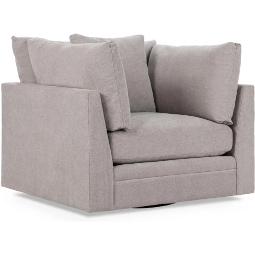 Audrey Swivel Accent Chair in Elite Gray Fabric
