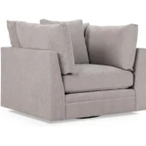 Audrey Swivel Accent Chair in Elite Gray Fabric