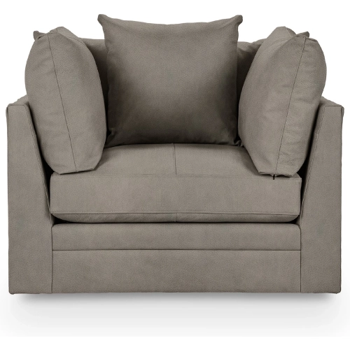 Audrey Swivel Accent Chair in The Captain Top Grain Leather