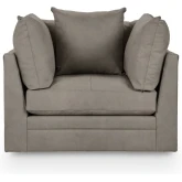 Audrey Swivel Accent Chair in The Captain Top Grain Leather