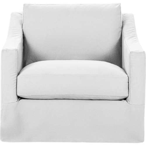 Kipton Cuddler Accent Chair in Bliss Cream Off White Fabric