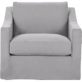 Kipton Cuddler Accent Chair in Bliss Gray Fabric