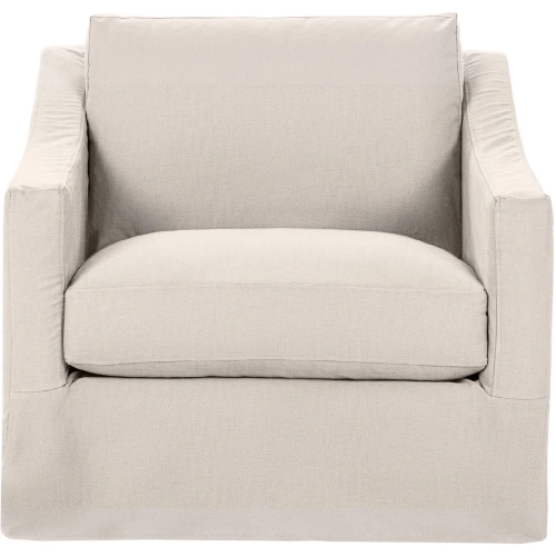 Kipton Cuddler Accent Chair in Dawn Twine Neutral Fabric