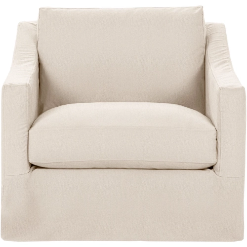 Kipton Cuddler Accent Chair in Rise Beige Neutral Fabric