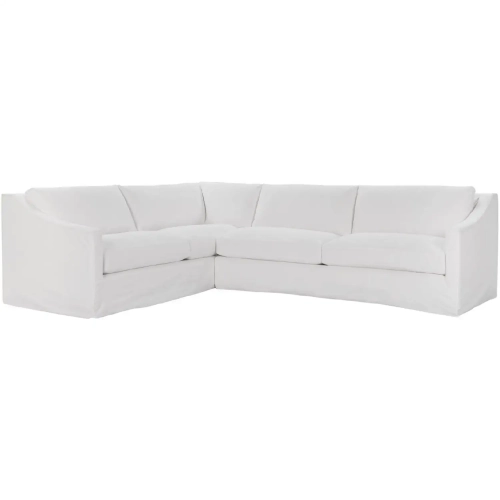 Kipton Sectional Sofa in Bliss Cream Off White Fabric
