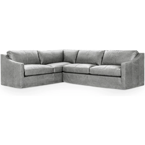 Kipton Sectional Sofa in El Paso Dove Top Grain Leather