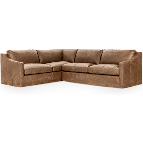 Kipton Sectional Sofa in El Paso Sand Top Grain Leather