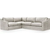 Kipton 2 Piece Sectional Sofa in Landscape Silver Top Grain Leather