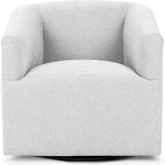 Vernon Swivel Accent Chair in Bliss Cream Fabric