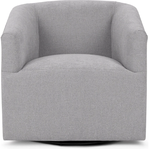 Vernon Swivel Accent Chair in Bliss Gray Fabric