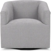 Vernon Swivel Accent Chair in Bliss Gray Fabric