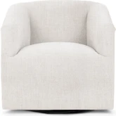 Vernon Swivel Accent Chair in Dawn Flax Neutral Fabric