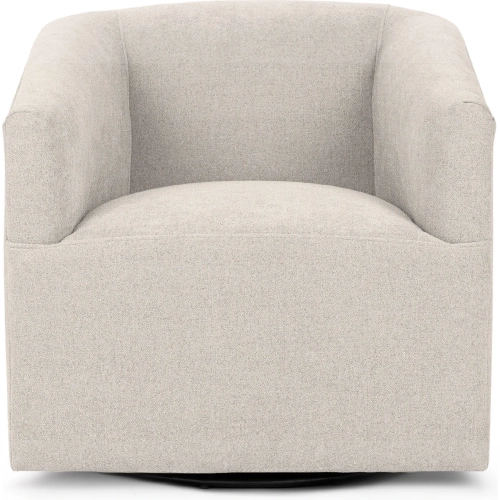 Vernon Swivel Accent Chair in Dawn Twine Neutral Fabric