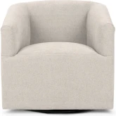Vernon Swivel Accent Chair in Dawn Twine Neutral Fabric