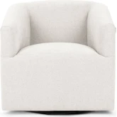 Vernon Swivel Chair in Elite  Ivory Off White Fabric