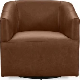 Vernon Swivel Chair in El Paso Brown Top Grain Leather