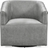 Vernon Swivel Chair in El Paso Dove Top Grain Leather
