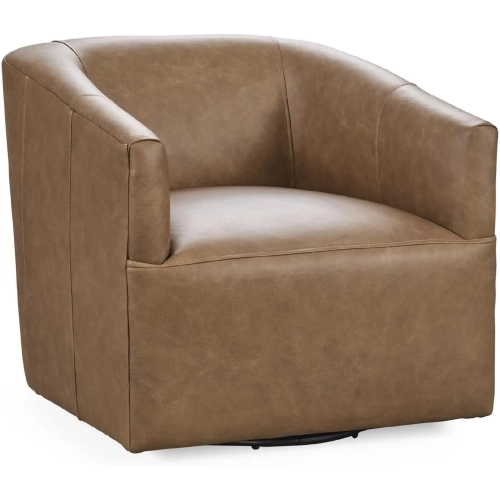Vernon Swivel Chair in El Paso Sand Neutral Top Grain Leather