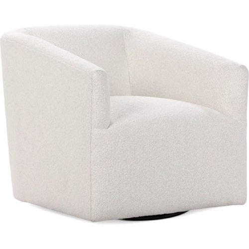 Vernon Swivel Chair in Rise White Fabric