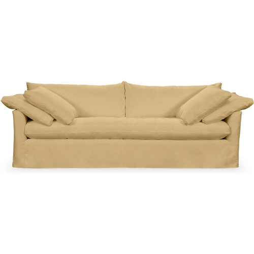 Cassiano Slip Cover Sofa in Bliss Beige Off White Fabric