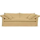 Cassiano Slip Cover Sofa in Bliss Beige Off White Fabric