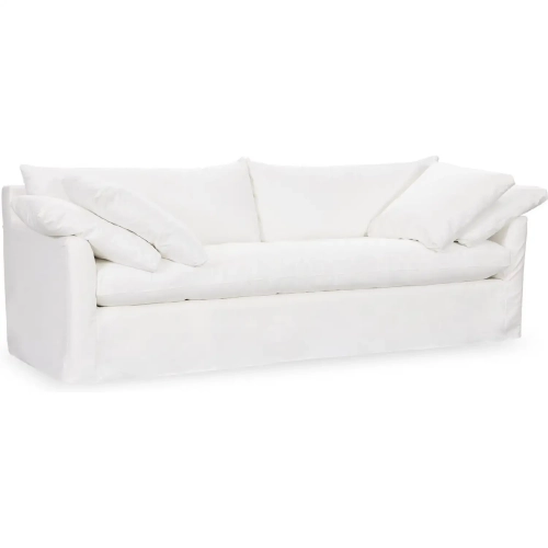 Cassiano Slip Cover Sofa in Bliss Cream Off White Fabric