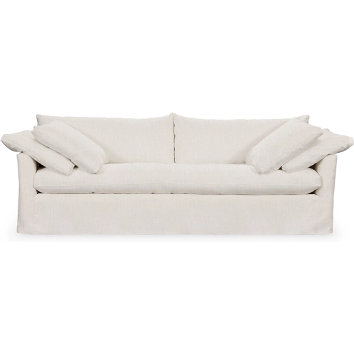 Cassiano Slip Cover Sofa in Dawn Flax Neutral Fabric