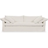 Cassiano Slip Cover Sofa in Dawn Flax Neutral Fabric