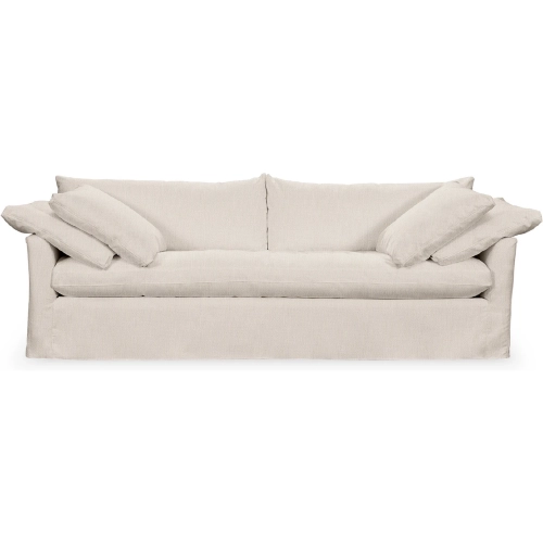 Cassiano Slip Cover Sofa in Dawn Twine Neutral Fabric