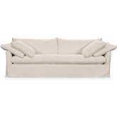 Cassiano Slip Cover Sofa in Dawn Twine Neutral Fabric