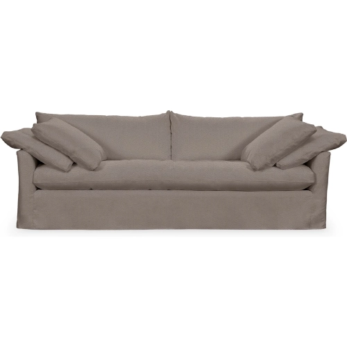 Cassiano Slip Cover Sofa in Elite Charcoal Fabric
