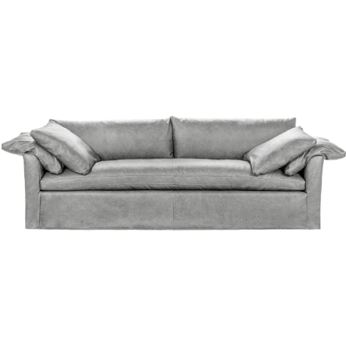 Cassiano Slip Cover Sofa El Paso in Dove Top Grain Leather