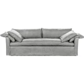 Cassiano Slip Cover Sofa El Paso in Dove Top Grain Leather