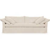 Cassiano Slip Cover Sofa in Rise Beige Neutral Fabric